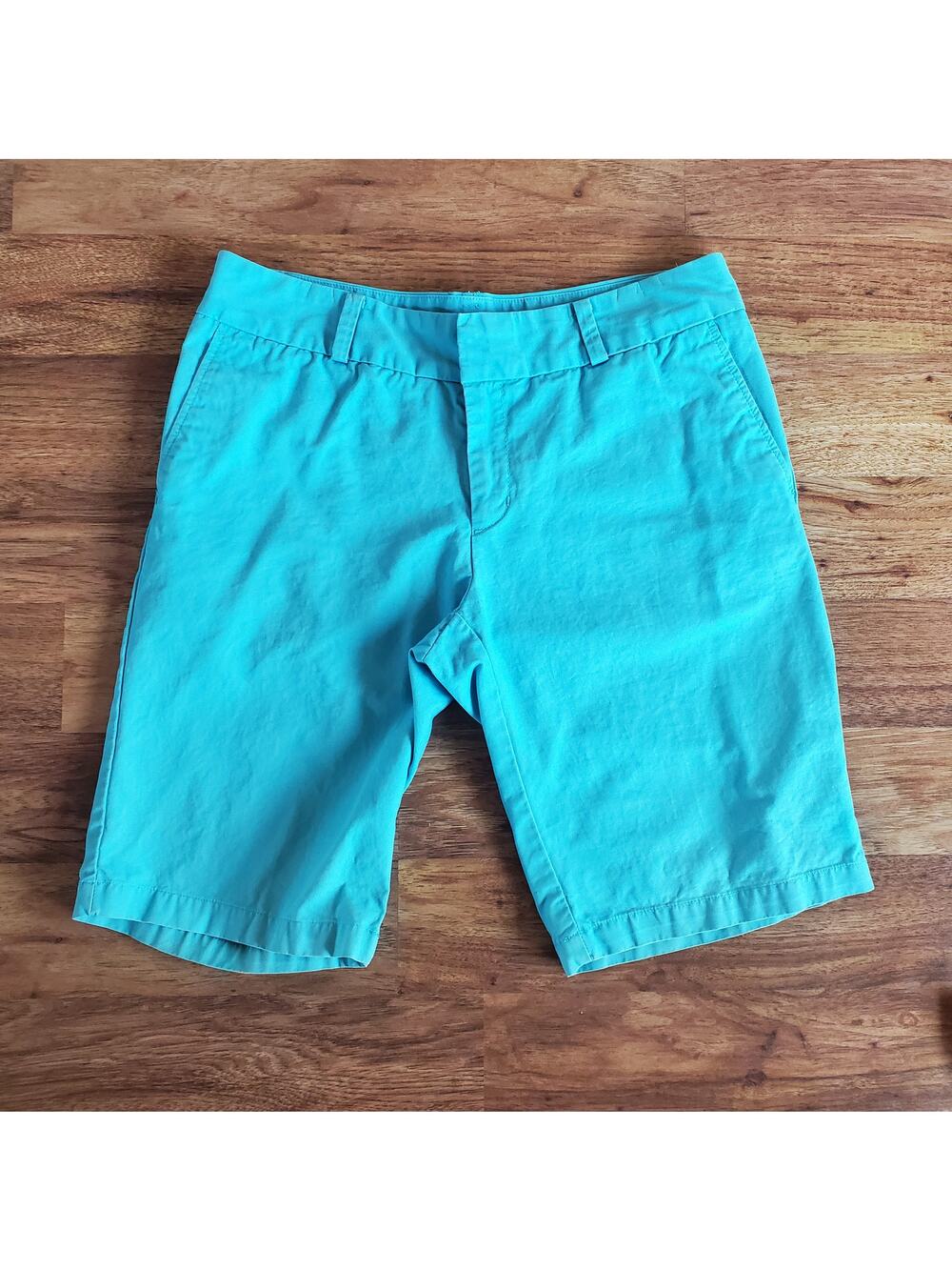 Ashworth Bermuda Shorts Size Small Mid Rise Bright Blue